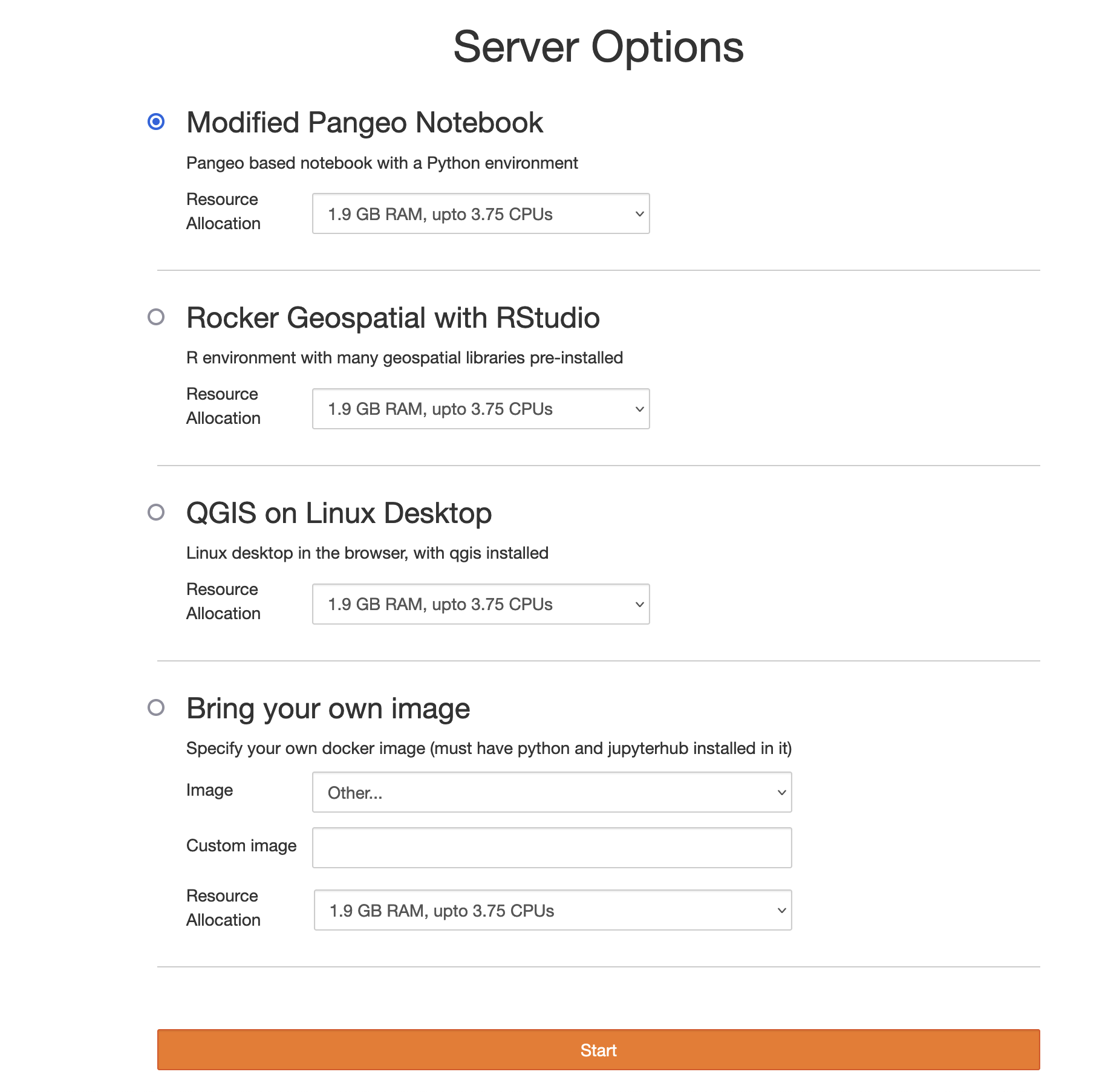 Screenshot of Kubernetes Profiles with Unlisted Choice